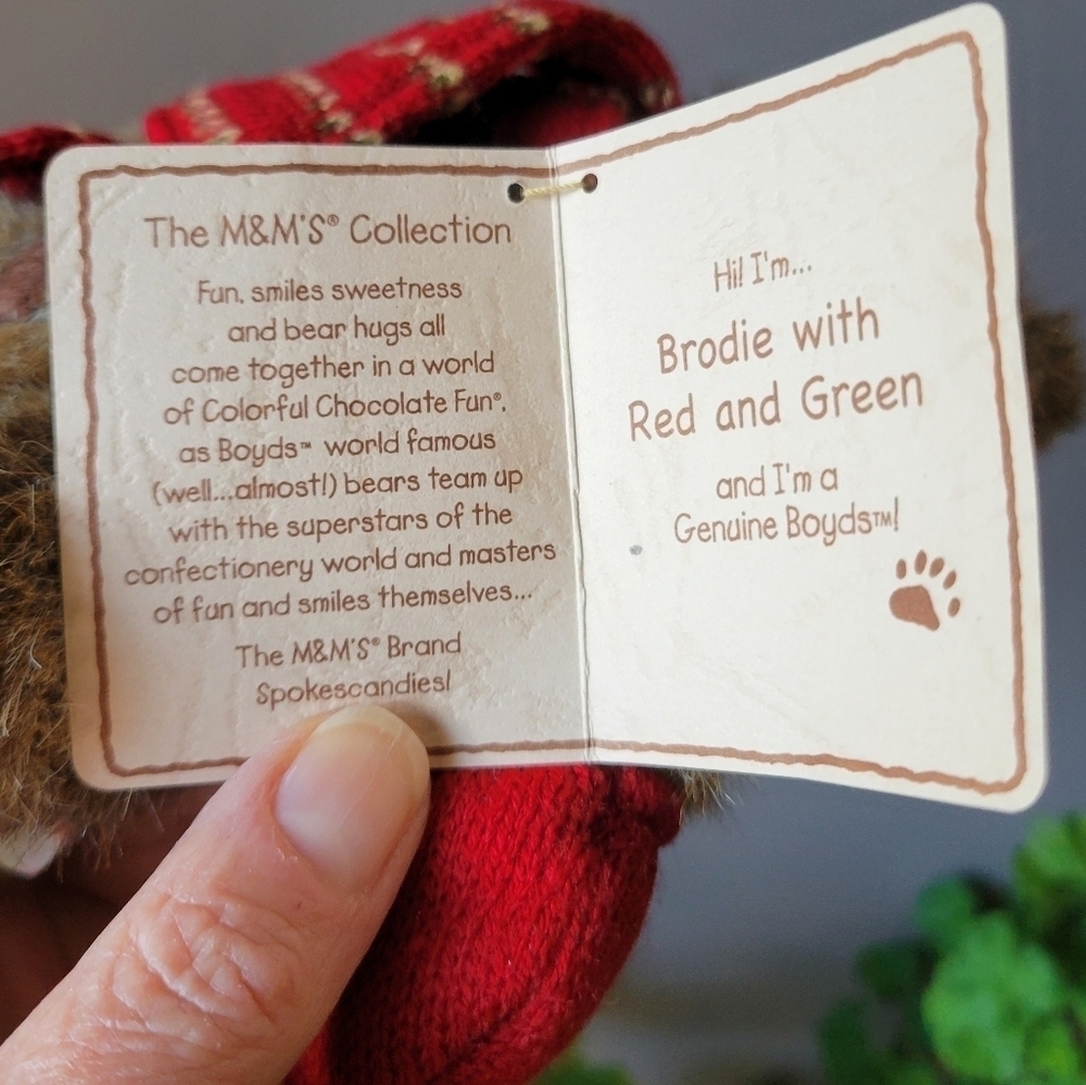 Rare Boyds Bears M&M Snowman Exclusive Brodie with Red & Green 10” Plush New - Picture 3 of 16